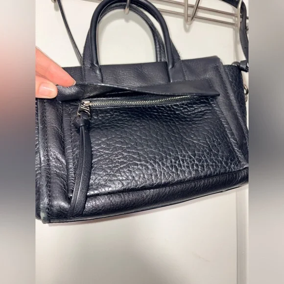 Coach Mini Riley Satchel Black Pebbled Leather Crossbody Bag 27923 - Picture 16 of 16